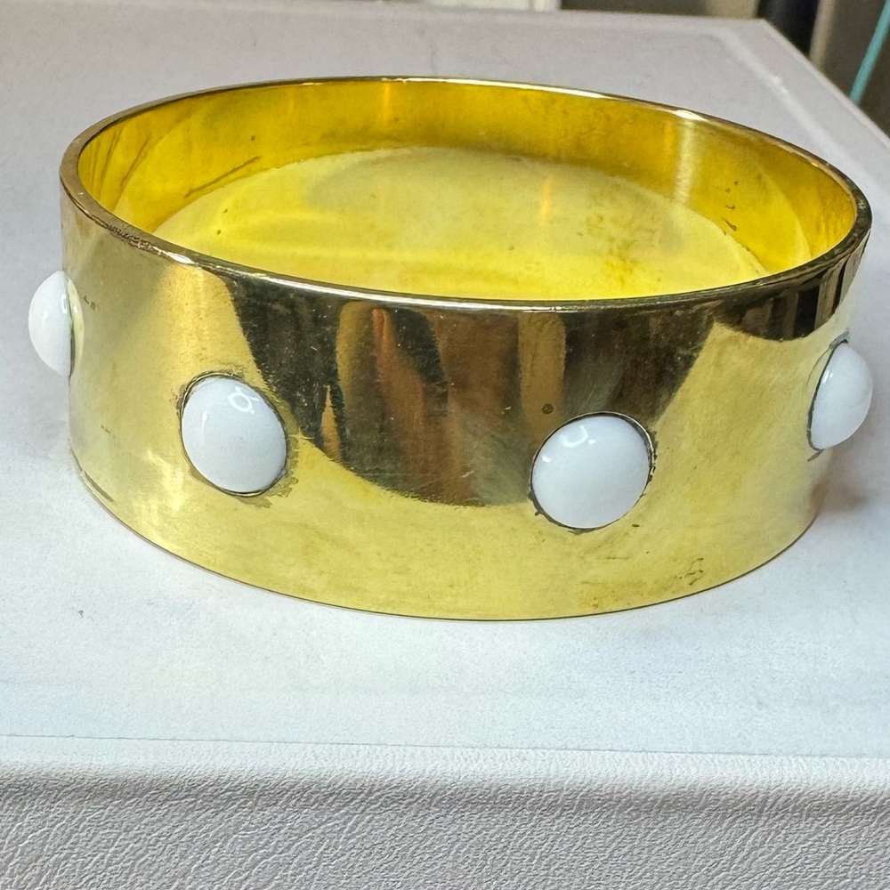YOSCA Brass Wide Bangle Bracelet